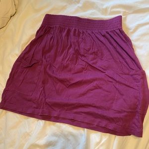 Purple cotton stretchy skirt